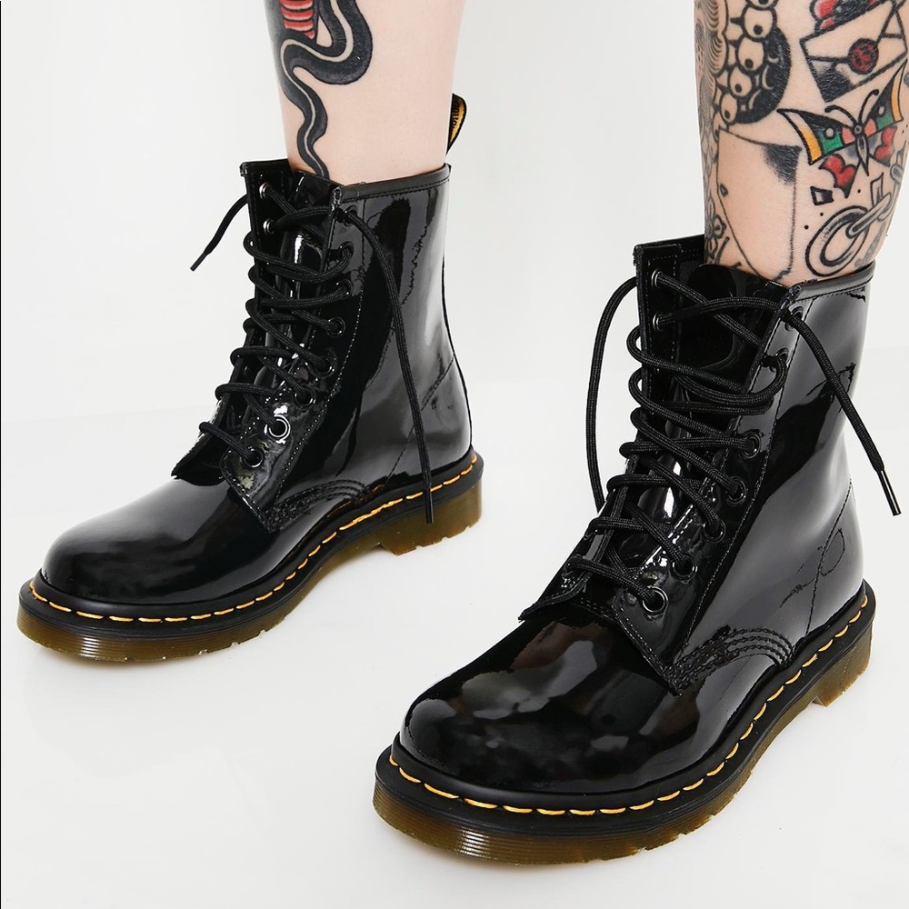 Dr. Martens Shiny Black Boots